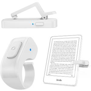 [Case-Friendly] Remote Control Page Turner Ring for Kindle Paperwhite Oasis Scribe Kobo eReaders, Camera Camcorder Remote Controls, Page Turner Clicker for ipad iPhone Tablets with Storage Bag