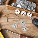 Fastener Kit Board Hardware Set, Includes 1-1/8 Inch Galvanized Steel Washers and Stainless Steel Screws for Fixing Fastening Installation(400 Pcs)