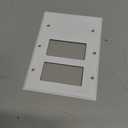 Kingdder 1 Pcs 3-gang 2-decorator 1-blank Wall Plate Standard Size Stainless Steel White Light Switch Plate Gloss Finish Size 3-gang 4.50" x 6.38" Corrosion-resistant Gfci Outlet Receptacle