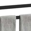 2 Packs 24 Inch Bathroom Towel Bar SUS304 Stainless Steel Matte Black Towel Holder Wall Mounted Heavy Duty Towel Rack Bathroom Towel Rod Modern Square Base Design(2, Matte Black, 24 Inch)