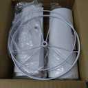 Set of 2 Pure White Linen Drum Lamp Shade 13" Top x 13" Bottom x 10" High (Spider) Contemporary Lamp Shades for Table Lamps & Bedside Lamps Replacement Lampshade - GO&SO - Assembly is Required