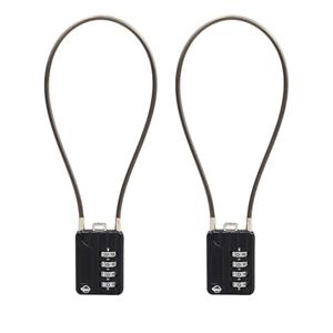 SISAV 4 Digit Cable Combination Locks 12 inches Cable for School Gym Locker,Helmet,Filing Cabinets,Toolbox,Luggage Suitcase,knapsack,Cable 3mm Diameter,Black(2 Pack)