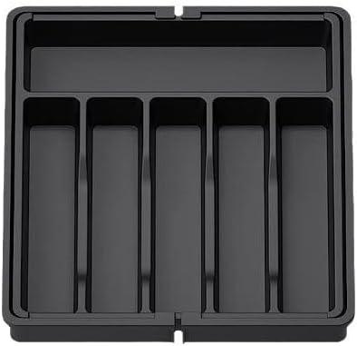 Generic Silverware Organizer - Expandable Kitchen Drawer Organizer, Adjustable Utensil Organizer, Cutlery Drawer Organizer for Forks, Knives, Black