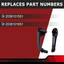 FEXON 1 Pair Front Left & Right Interior Door Pull Handle Compatible with Mercedes Benz C230 C240 C280 C320 C350 C32 C55 W203 2003-2007 Black