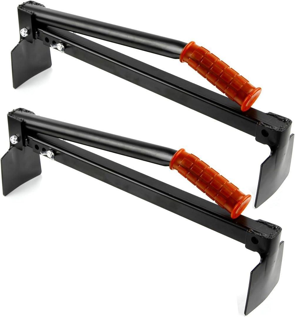 Set of 2 Adjustable Brick Tongs, Work Tools Brick Clamps Soft Handle, Bricks Lifting Carrying Carrier Brick Lifter, Paver Claw for Lifting