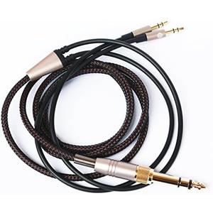 NEW NEOMUSICIA Replacement Cable Compatible with Hifiman HE4XX, HE-400i (The Latest Version with Both 3.5mm Plug) Headphones 3.5mm / 6.35mm to Dual 3.5mm Jack Male Cord 3meters/9.9ft