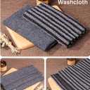 Yiclick Exfoliating Washcloth Towel - Exfoliating Body Scrubber, Back Scrubber for Shower, Loofah Sponge Wash Cloth, Korean Japanese & African Net Sponge Rag, Exfoliator Washer for Use in Shower Bath