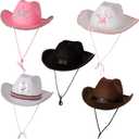 Funny Party Hats 5 Pack Assorted Cowgirl Hat Cowboy Hat Sheriff Costume Hat Western Accessories Cowboy Costume Accessories