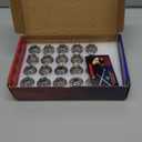 12x1.5 Lug Nuts 20 Pcs Chrome Closed End Mag Style Lug Nuts with Washer 13/16" (21mm) Hex Compatible with Toyota Camry/Corolla/Tacoma Lexus