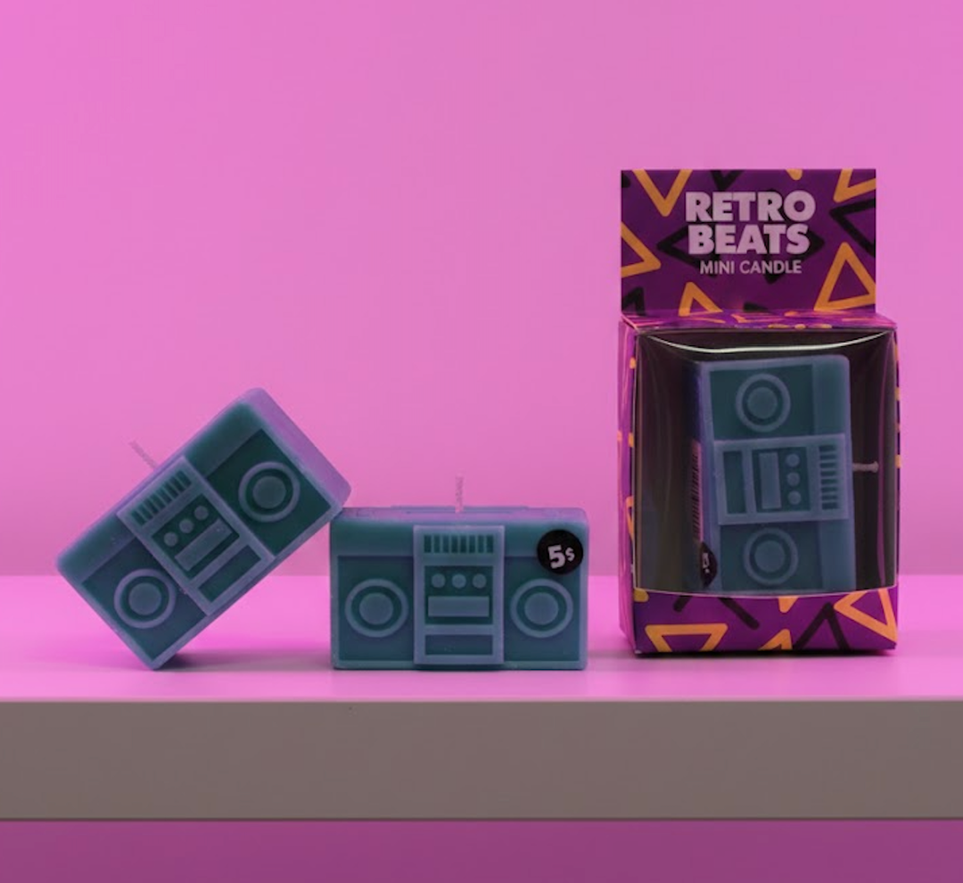 BOOM BOX MINI CANDLE 3IN 3PCS