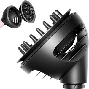 Wave + Curl Diffuser for Dyson Airwrap HS01 HS05 HS08–Dome and Diffuse Modes for Curl Wave Hair, Hair Dryer Diffuser | Extra-Large Design for Thick/Curly Hair | Heat-Safe