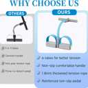 Pedal Resistance Bands with Handles, Durable 6-Tubes Multifunction Pedal Resistance Band, Natural Rubber Foot Pedal Resistance Bands, Fitness Resistance Bands for Abdomen, Waist, Arm, Leg