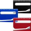 3-Pack Letter Openers with Ruler & Magnifier - Envelope & Package Slitter Tool, Safe Paper Cutter for Mails, Envelopes, Packages