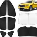 KUST Car Window Shades for Mazda CX-5 2017-2025 2026 Windshield Sun Shade Side Window Cover UV Block Privacy Protection CX5 Accessories for Camping Blackout Rear Back Full Set 8PCS