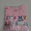 Birthday Shirts for Girls Sparkling Graphic Tees Cute Baby Girl Birthday Party Tops Summer Casual Short Sleeve Outfits Pink Size 100