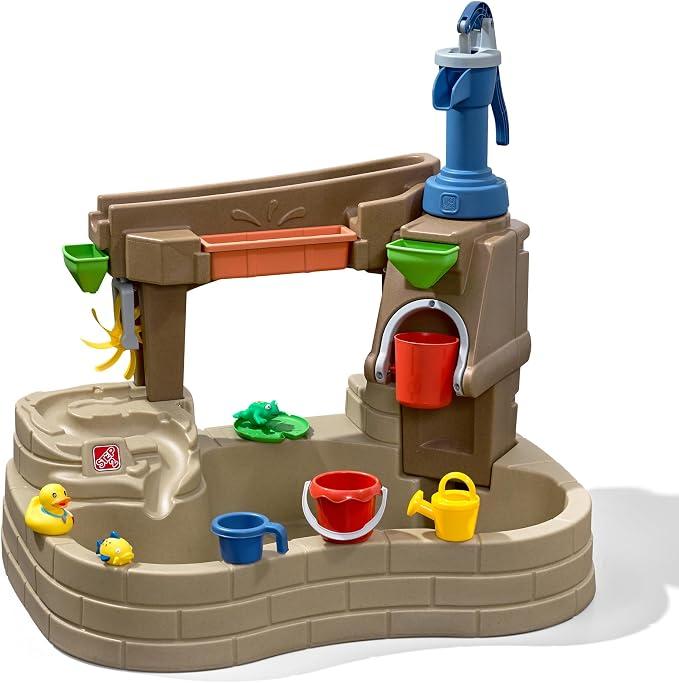 Pump & Splash Discovery Pond Water Table, Kids Water Sensory Activity Pool, Summer Outdoor Toys