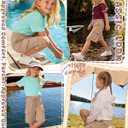Girls' Cargo Bermuda Knee Length Short (Beige)