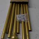 Curtain Rods for windows 66-120 inch, 5/8 inch Decorative Gold Splicing Heavy Duty Metal Curtain Rod set with Brackets (32-120")
