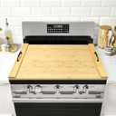 GASHELL Noodle Board Wood Stovetop Cover with Handles for Electric/Gas Stove Top(Bamboo), 29.5"L x 22"W