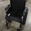 Medline Comfortable Folding Wheelchair with Swing-Back Desk-Length Arms and Swing-Away Footrests, 18”W x 16X”D Seat