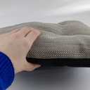 HFCNMY Bar Stool Cushions Square, 2 Pack Thick Square Seat Cushion Bar Stool Covers Kitchen Dining Chair Pads Padding with Ties Removable 12 in Gray