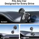 SYNCWIRE for MagSafe Car Mount [3-Axis Adjustable], Vacuum Magnetic Phone Holder with Replaceable Suction Cup Dashboard/Windshield, 360 Rotation & Foldable, for iPhone 17-12 Pro Max Plus