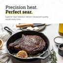 Lodge Seasoned Cast Iron Skillet - PFAS-Free, Non-Toxic Cookware - Use with an Oven, Stove, Grill, or Campfire - Naturally Non-Stick & Oven Safe - 10.25 Inches