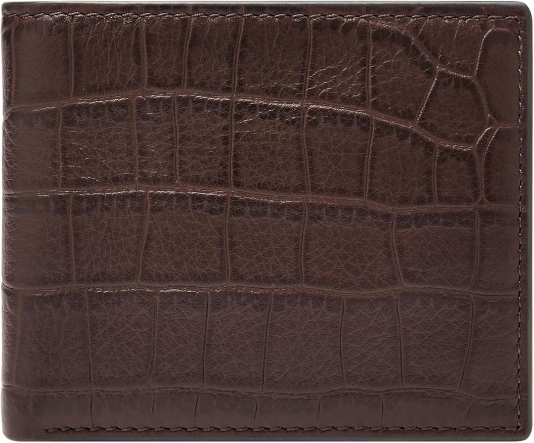 Fossil Men's Derrick Bifold Coin Pocket Wallet (Derrick Mink Croco) Fossil Men's Derrick Bifold Coin Pocket Wallet (Derrick Mink Croco)