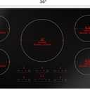 Empava 36 Inch Built-In Electric Induction Cooktop, 5 Zone Smooth Glass Surface, Touch Sensor Panel, Power Boost, Timer Control, Child Lock Feature, Hardwired Kitchen Appliance
