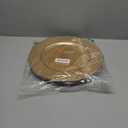 MAONAME 13" Gold Charger Plates Set of 6, Plastic Charger for Dinner Plates, Electroplated Plate Chargers, Hammer Round Chargers for Table Setting, Wedding Decor