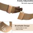 EACHE Stainless Steel Mesh Watch Band for Men Women, Quick Release Mesh Watch Straps 12mm 14mm 16mm 18mm 20mm 22mm