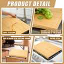 Sintuff Rv Stove Top Cover Board, Multiple Wood Noodle Board Gas Burner Camper Stove Top Cover with 4 Pcs Adjustable Legs and Juice Grooves for Trailer Electric Gas Burner Kitchen (20" x 17"), 19.7"L x 16.9"W