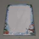 Happy Snowman Christmas Stationary Paper 8.5 x 11-60 Sheets Holiday Letter Paper