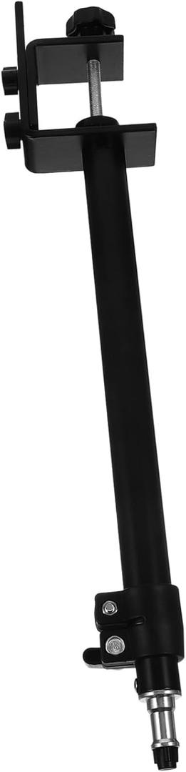 Mipcase Retractable DSLR Camera Desk Mount Stand with Adjustable Height to Aluminum Alloy Light Holder for Video Lights Phone Clips and Cameras for Streaming