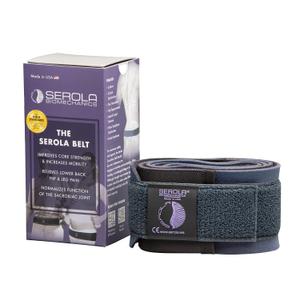 Serola Sacroiliac Belt for SI Joint Dysfunction (Medium fits 34 to 40) Lower Back, Pelvic & Hip brace for Women & Men | Non-Slip, Adjustable & Breathable Brace (Black, M)