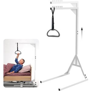 Bed Trapeze, Trapeze Bar For Bed Mobility Patient Aid Hospital Bed Triangle Pull Up Floor Stand Bar Heavy Duty Bed Trapeze For Elderly Assist Aid Quality Materials, Easy To Assemble 