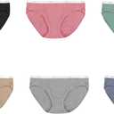 Hanes Women's Ribbed Cotton Hipster Underwear 6-Pack (5)