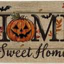Artoid Mode Home Sweet Home Jack-O'-Lantern Pumpkin Halloween Doormat, Low-Profile Switch Rug Door Home Decor Mat Floor Mat for Indoor Outdoor 17x29 Inch