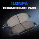 ILONPA Front Rear Ceramic Disc Brake Pads Set for Nissan Murano 2015-2020, Pathfinder 2013-2019, for INFINITI JX35 2013, QX60 2014-2019 8PCS(With Hardware)