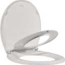Toilet Seat, Round Toilet Seat with Toddler Seat Built in, Potty Training Toilet Seat Round Fits Both Adult and Child, with Slow Close and Magnets- Round Biscuit