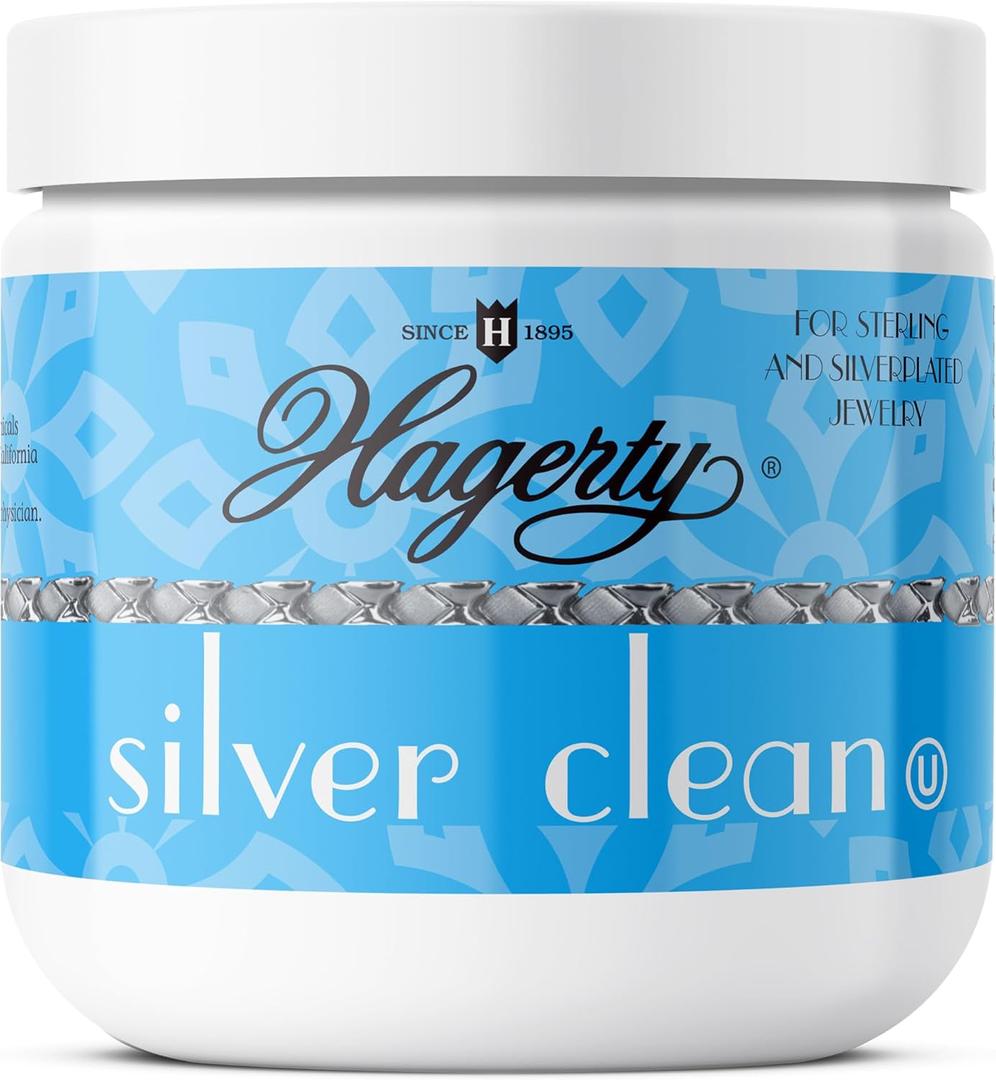 2 x Hagerty Silver Cleaner and Tarnish Remover for Silver Jewelry, Dipping Basket Included-Kosher Certified, Made in The USA, 7 fl. oz.