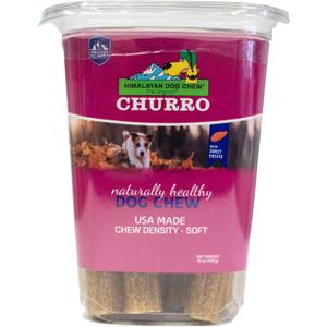 CHURRO Himalayan Cheese Treat Tub | Sweet Potato Churro | Lactose Free - Gluten Free - Grain Free | USA Made | for All Breeds | 11-13 Churros | Real Sweet Potato and Himalayan Cheese (1 Pound (Pack of 1)) BB 5/29/27