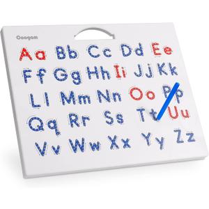 Coogam Magnetic Letters Practicing Board, Magnets Tracing ABC Alphabet Board Learning to Write Uppercase&Lowercase Educational Toy Fine Motor Montessori Gift for 3 4 5 Years Old Preschool Kids