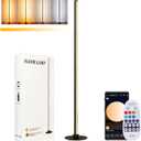 PMS 63 Modern Metal Floor Lamp, Warm to White Color Changing Standing Lamp, Stepless Dimmable Brightness Corner Lamp with APP & Remote Control for Living Room, Bedroom, Office