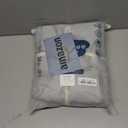 MooMee Striped Duvet Cover Set 100% Washed Cotton Linen Like Textured Breathable Durable Soft Comfy (Dark Grey White Pinstripes, King 104"x90")