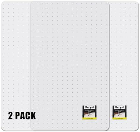 Kuyal Office Chair Mat for Carpet, Set of 2, Heavy Duty Computer Chair Mat | 40''x48'', Under Desk Protector Carpeted Clear Floors Mat, Easy Chair Movement,Ship Flat