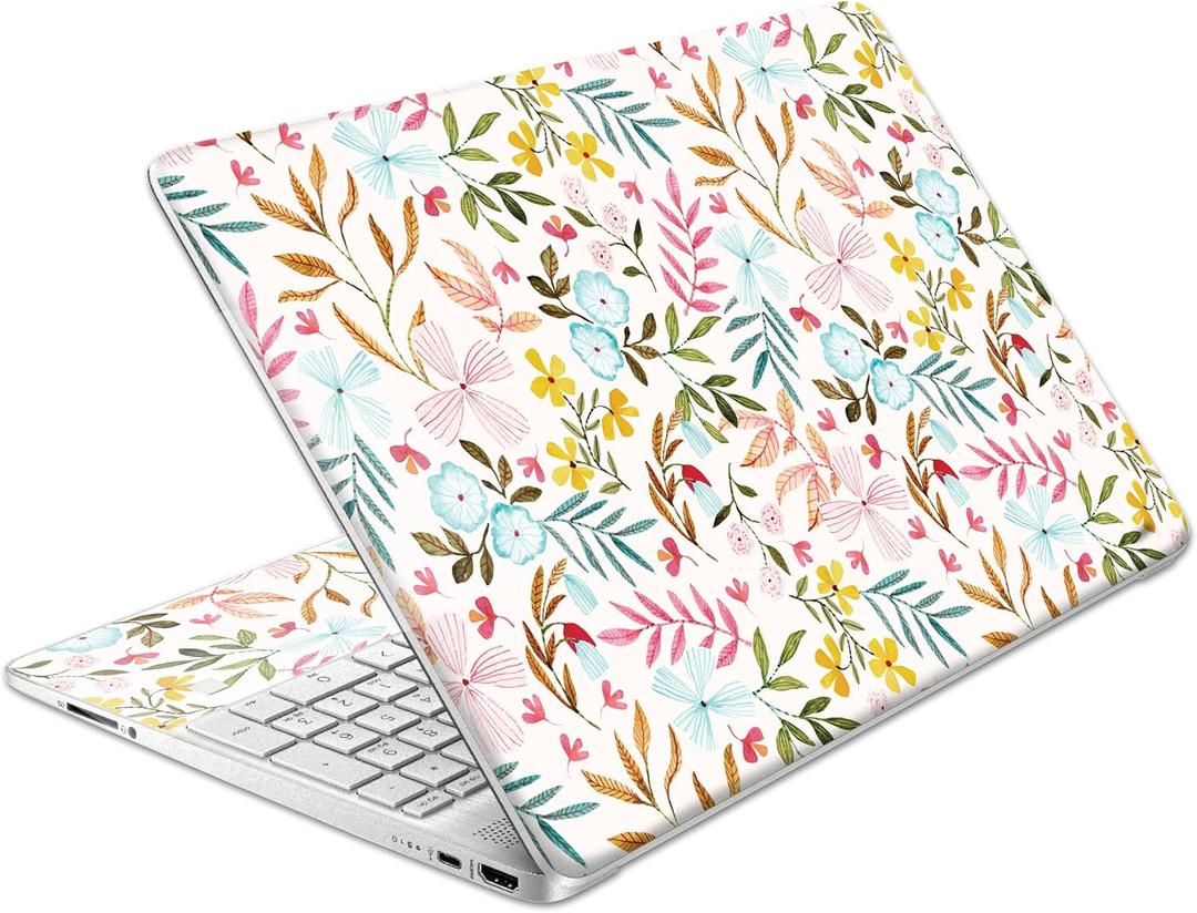 Laptop Skin Decal HP 15.6" - Botanical, Laptop Cover Sticker, No Cutting Required, No Bubble, Waterproof, Scratch Resistant - Including Wide Screen and Wrist Pad