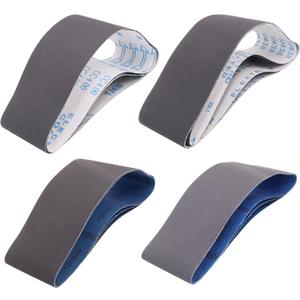 12 Pack 3 x 24 Inch Silicon Carbide Sanding Belts, 3 Each of 400 600 800 1000 Grit 3x24 Sanding Belts Medium Fine Grit Assortment, 3 x 24 Belt Sander Sanding Belts for Woodworking