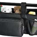 Double Stroller Organizer Fit for BOB Duallie & Baby Jogger City Mini GT2 Double Stroller, Double Baby Stroller Accessories Double Stroller Parent Console with Cooler Pocket(Empty Bag)
