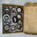 4Sets for 1-1/16'' Axle Trailer Hub Bearings Kits, L44649/L44610 Bearings Set with D-style Spindle Tang Washers, 12192TB 15192TB Grease Seals Cotter Pins for 2000-2200lbs BT9 Straight Spindle